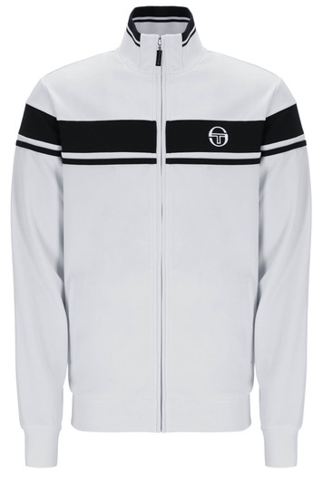 Sergio Tacchini Track Jacket Mens Damarindo Track Top in Glacier Grey / Black