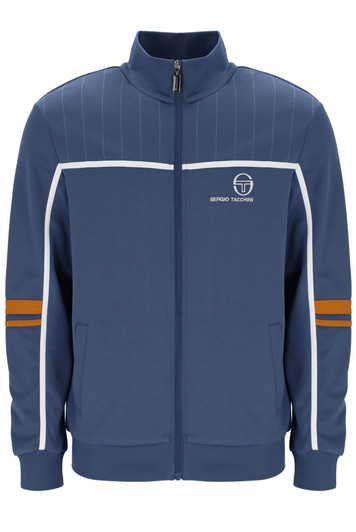 Sergio Tacchini Track Jacket Mens Frankie Track Top in Vintage Indigo / Pumpkin Spice