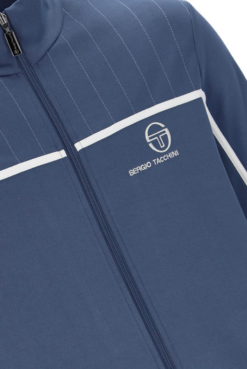 Sergio Tacchini Track Jacket Mens Frankie Track Top in Vintage Indigo / Pumpkin Spice