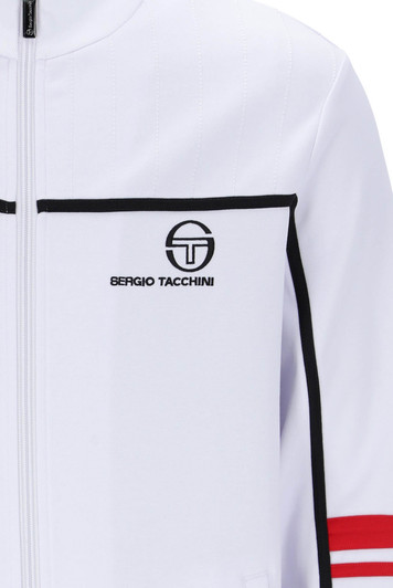Sergio Tacchini Track Jacket Mens Frankie Track Top in White / Black