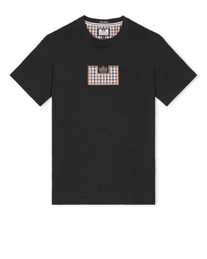 Weekend Offender T-Shirt Bloomfield Check Design Premium Tee in Black
