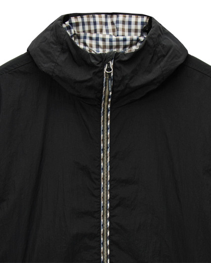 Weekend Offender Jacket Campania Check Winbreaker in Black