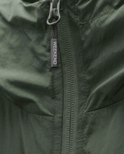 Weekend Offender Jacket Technician Fleece Lined in Black Forest Green
