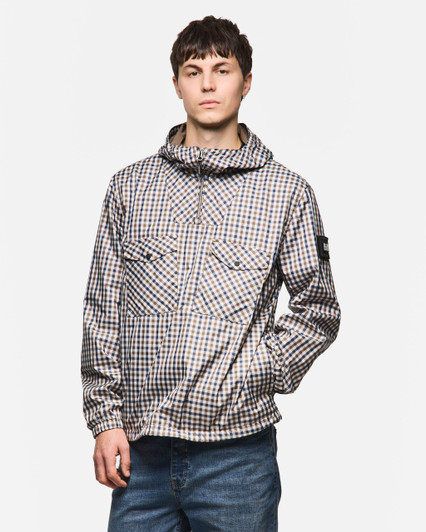 Weekend Offender Jacket Over Head Mayfield Mid House Check Winbreaker in Check