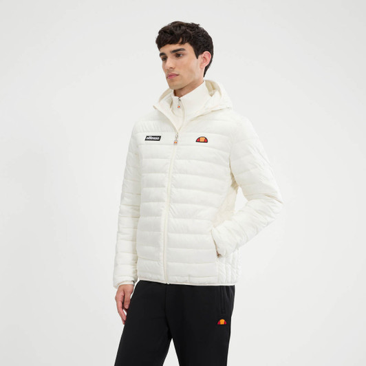 Ellesse Mens Jacket Lombardy Padded Coat in Off White
