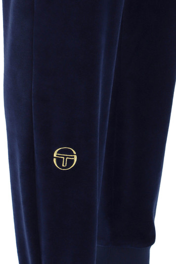Sergio Tacchini Track Bottoms Velour Court Joggers in Maritime Blue