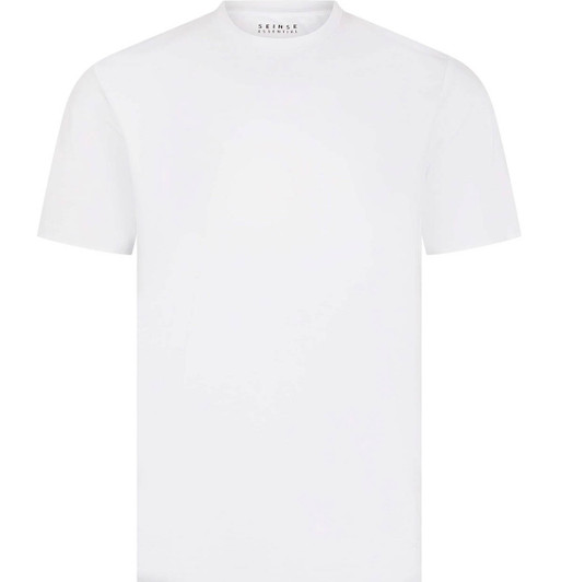 Seinse Mens T-Shirt Essential Fitted Tee in White