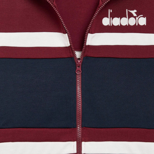 Diadora Track Jacket Mens 80's Track Top in Empire Red