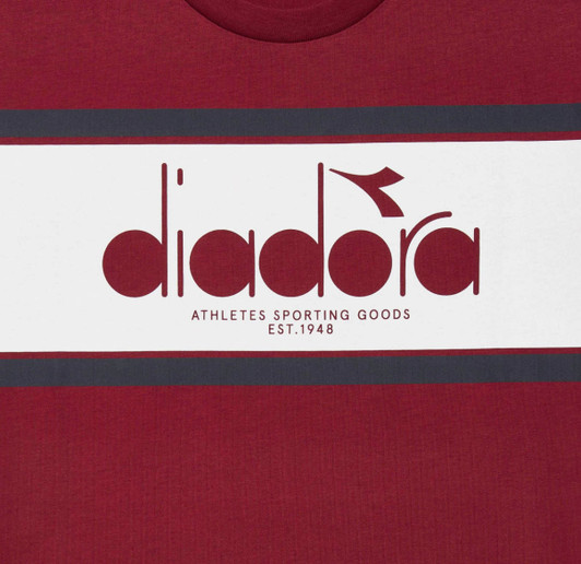 Diadora T-Shirt Mens Diadora Logo Tee in Empire Red