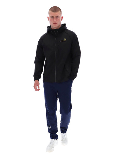 Sergio Tacchini Mens Jacket Maldini Hooded Top in Black