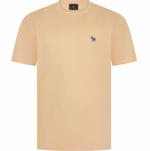 Paul Smith Mens T-Shirt Organic Zebra Tee in Orange