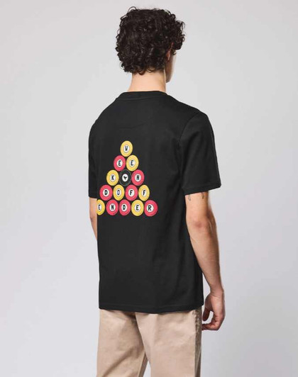 Weekend Offender Mens T-Shirt 8 Ball Logo Tee in Black