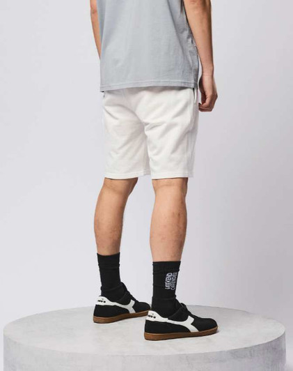 Weekend Offender Mens Shorts Hawkins Patch Logo Cotton Short in Ghost White