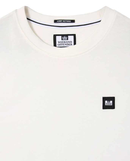Weekend Offender Mens T-Shirt Brooklands Chest Logo Tee in Ghost White