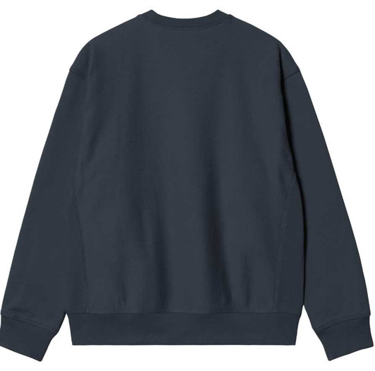 Carhartt Wip Sweatshirt Mens American Script Jumper in Deep Night