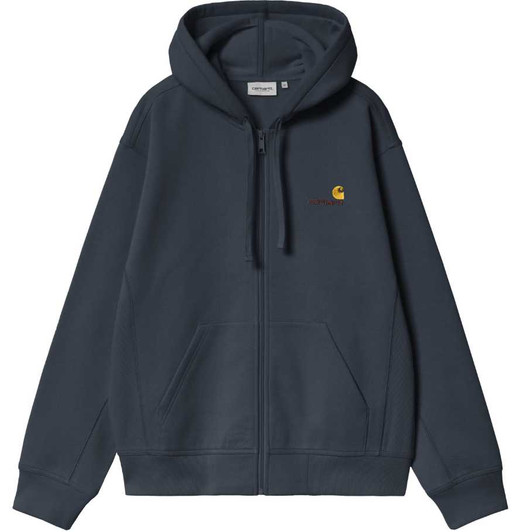 Carhartt Wip Mens Hooded Jacket American Script in Deep Night