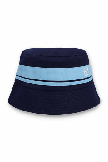 Sergio Tacchini Hat Mens Newsford Bucket Hat in Maritime Blue / Baltic Sea