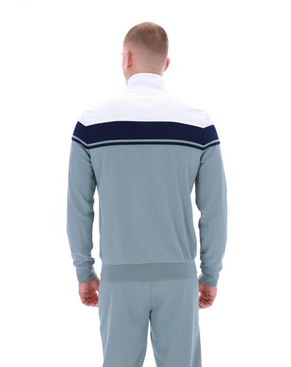 Sergio Tacchini Mens Damarindo Track Jacket in White / Maritime Blue / Lead
