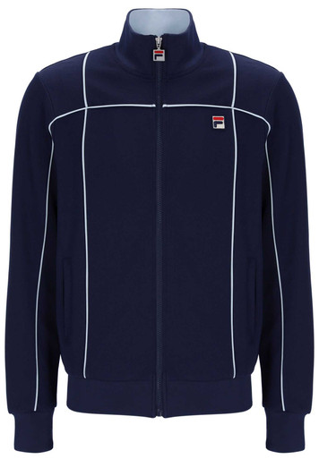 FILA Mens Track Top Armando Contrasting Piping Jacket in Fila Navy / Sky