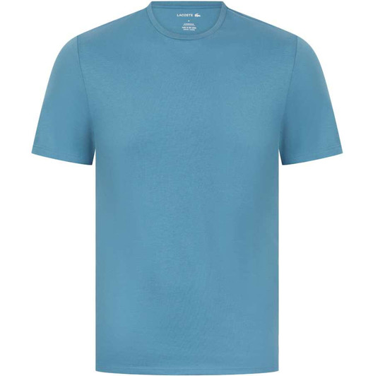 Lacoste Mens T-Shirt Loungewear Slim Fit Tee in Sky Blue
