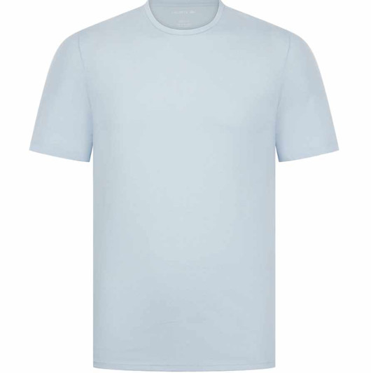 Lacoste Mens T-Shirt Loungewear Slim Fit Tee in Light Blue