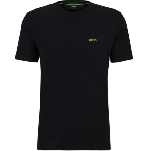 Boss Mens T-Shirt Hugo Boss Cotton Stretch Tee in Black