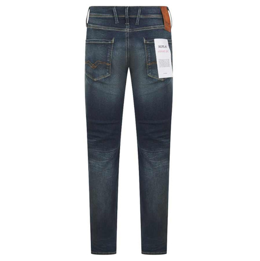 Replay Mens Jeans Hyperflex Anbass Slim Fitted Jean in Dark Blue