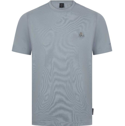Moose Knuckles Mens T-Shirt Crescent Tee in Jet Stream Blue