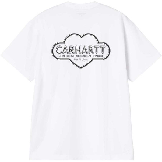 Carhartt Wip Mens T-Shirt Cloud Heart Tee in White