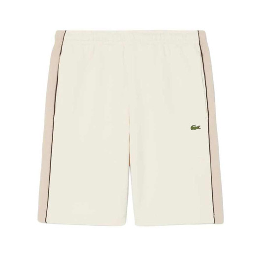 Lacoste Mens Shorts Colour Block Fleece Short in Beige