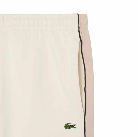 Lacoste Mens Shorts Colour Block Fleece Short in Beige
