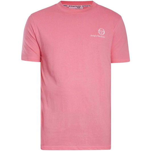 Sergio Tacchini Mens T-Shirt Felton Tee in Geranium Pink