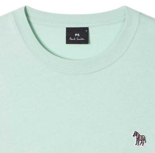 Paul Smith T-Shirt Mens Zebra Logo Organic Cotton Tee in Mint Green