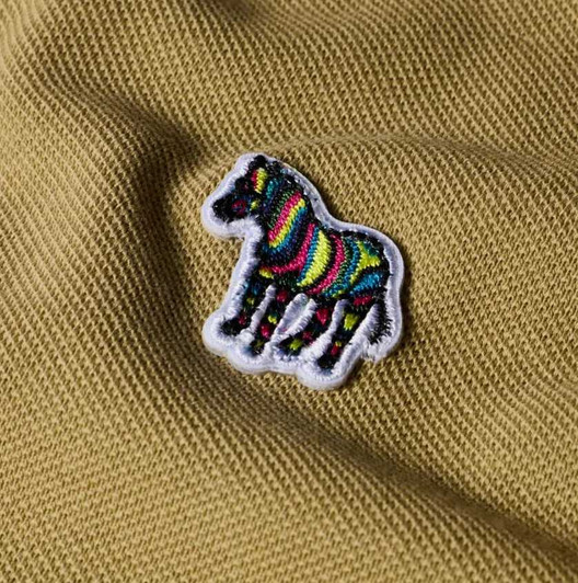 Paul Smith Polo Shirt Mens Zebra Logo Polo in Beige