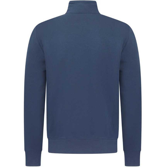 Paul Smith Mens Zip Neck Sweatshirt Zebra Badge in Washed Navy