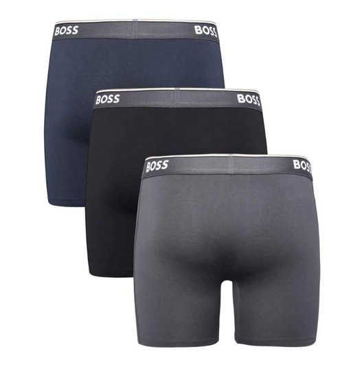 BOSS Boxer Shorts Mens 3 Pack Hugo Boss Underwear in Black / Navy / Grey