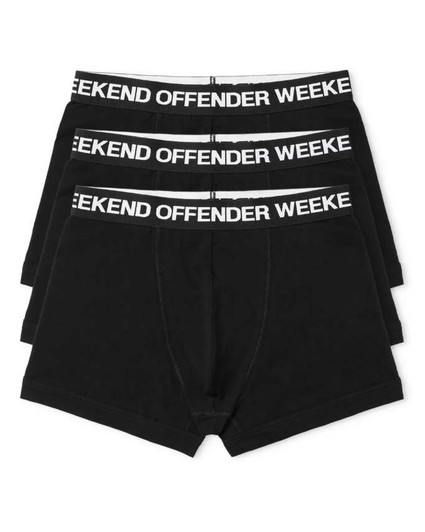 Weekend Offender Boxer Shorts 3 Pack Boxers in Black
