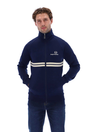 Sergio Tacchini Track Jacket Mens Dallas Track Top in Maritime Blue / Peyote