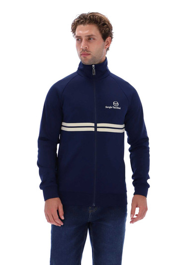 Sergio Tacchini Track Jacket Mens Dallas Track Top in Maritime Blue / Peyote