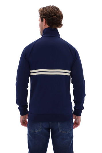 Sergio Tacchini Track Jacket Mens Dallas Track Top in Maritime Blue / Peyote