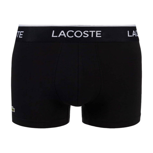 Lacoste 3 Pack Boxer Shorts in Black / White / Grey