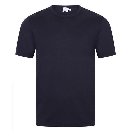 Sunspel Mens Cotton T-Shirt in Navy 