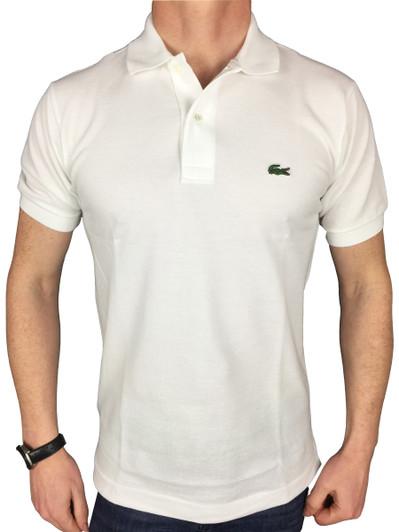Lacoste Mens S/S Logo Branded Polo Shirt in White