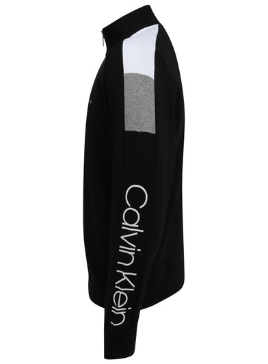 Calvin Klein Athleisure Zip Through Track Top in Black