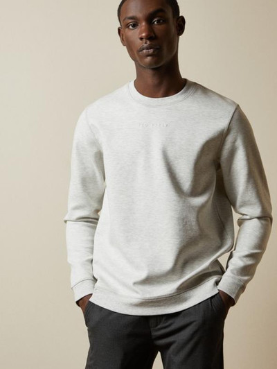 Ted Baker Spread Logo Branded Sweatshirt in Ecru