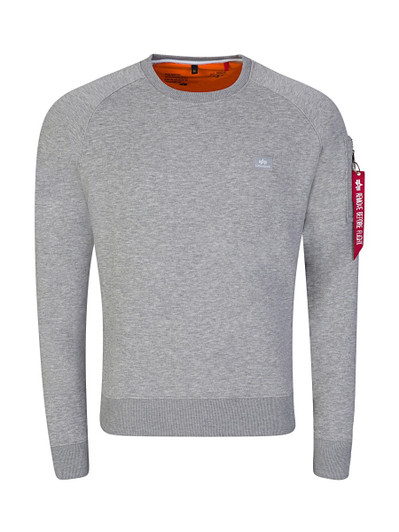 Alpha Industries X Fit Sweatshirt in Heather Grey