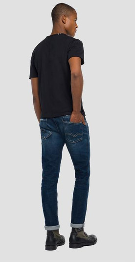 Replay Deconstructed V Neck T-Shirt in Black