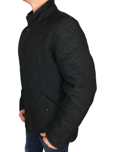 Barbour International Mens Powell Quilted Jacket in Black
