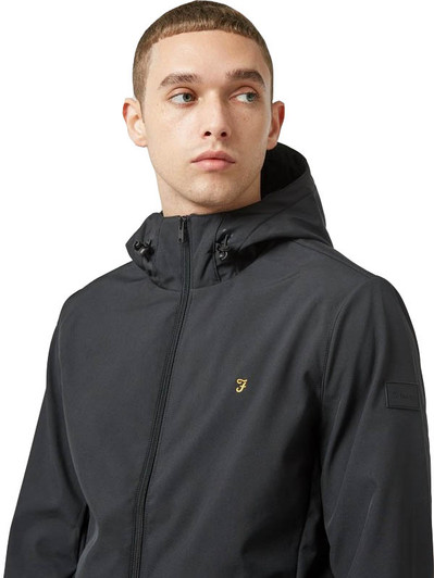 Farah Bective Soft Shell Jacket in Deep Black