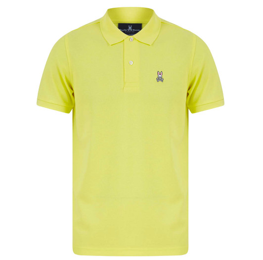 Psycho Bunny Mens Polo Shirt Classic in Lemon Tonic Yellow